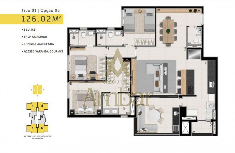 Ambar Imóveis | Imobiliária em Ribeirão Preto | Apartamento - OLHOS D' AGUA - Ribeirão Preto